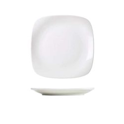 White Porcelain Rounded Square Plate 21cm