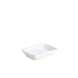 White porcelain rectangular dish 16cm