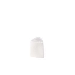 White porcelain triangular salt shaker 6cm
