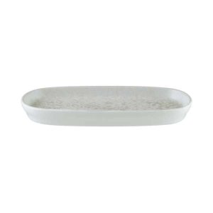 Lunar White Hygge Oval Dish 21cm top down