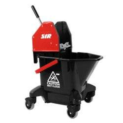 Combo TC20-Rs Mop Bucket 13 Ltr Black and Red