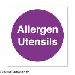 Allergen Utensils Sticker