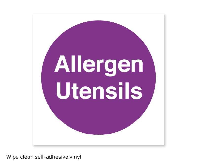 Allergen Utensils Sticker