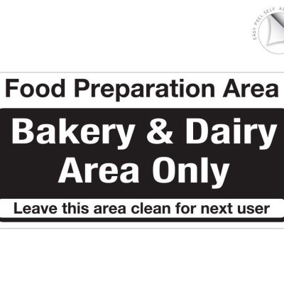 Bakery and dairy Area Only