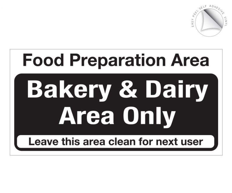 Bakery and dairy Area Only