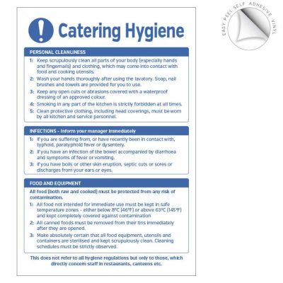 Catering hygiene staff guidelines