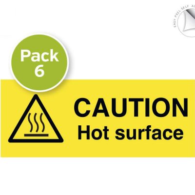 Caution Hot Surface Safety Notice 6 Pack