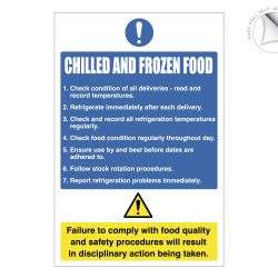 Chilled and frozen foods delivery notice