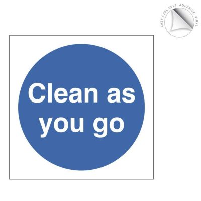 Clean as you go notice