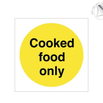 Cooked Food Only Storage Label