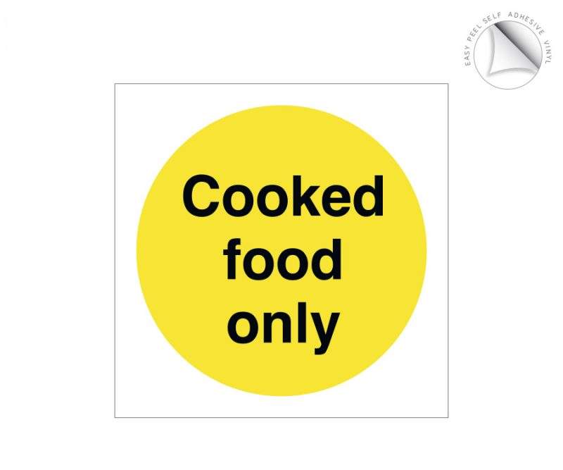Cooked Food Only Storage Label