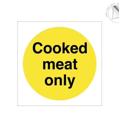 Cooked Meat Only Storage Label