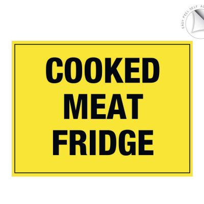 Cooked Meat fridge label