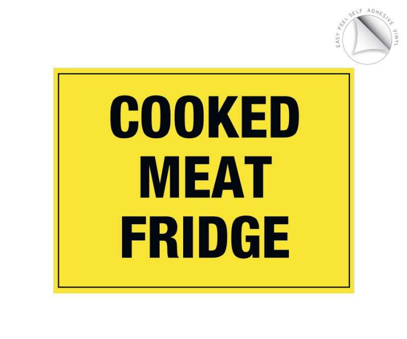 Cooked Meat fridge label