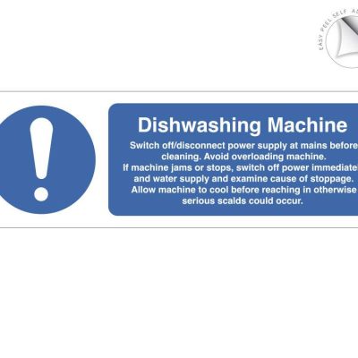 Dishwashing machine safety notice