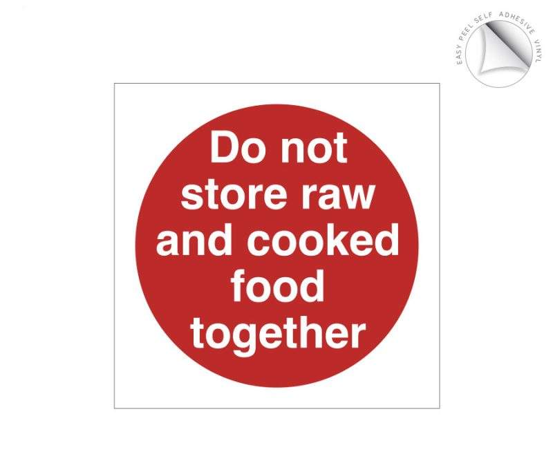 Do not store raw and cooked food together