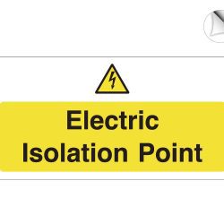 Electric isolation point safety notice