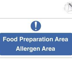 Food Preparation Allergen Area Notice