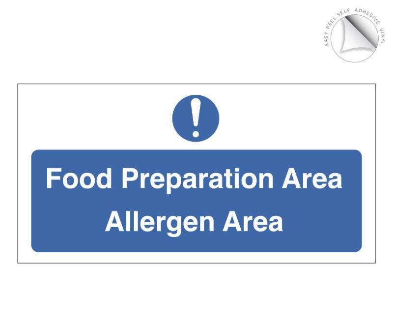 Food Preparation Allergen Area Notice
