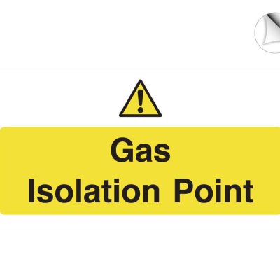 Gas isolation point safety notice