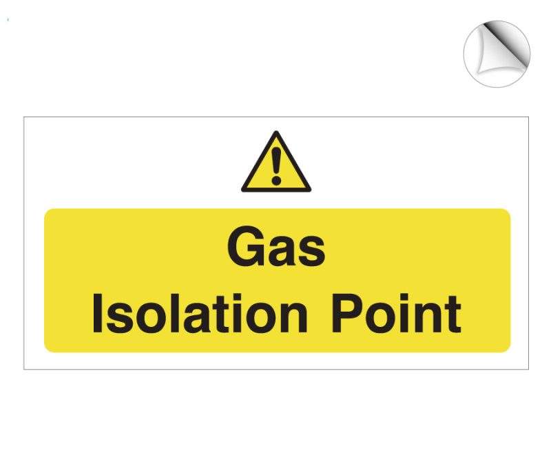 Gas isolation point safety notice