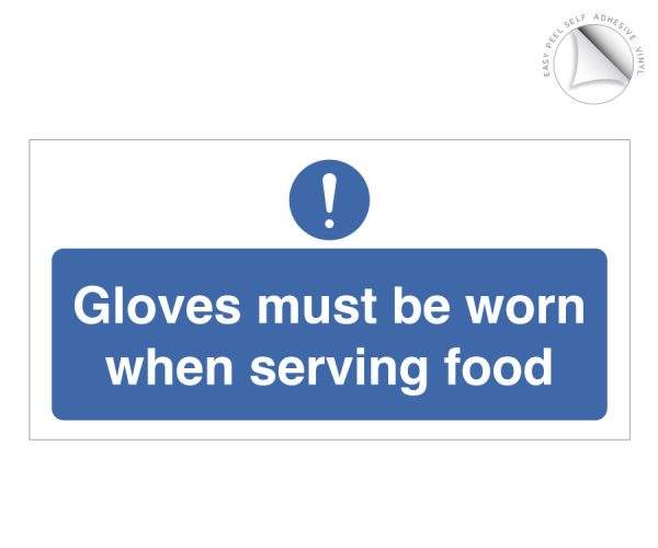 Gloves Must Be Worn When Serving Food Notice JC Catering And Bar Supplies