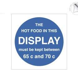 Hot food temperature display guidance
