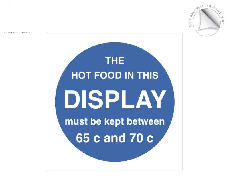 Hot food temperature display guidance