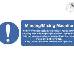 Mincing mixing machine safety notice