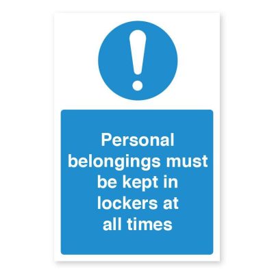 Personal-belongings-locker-staff-notice