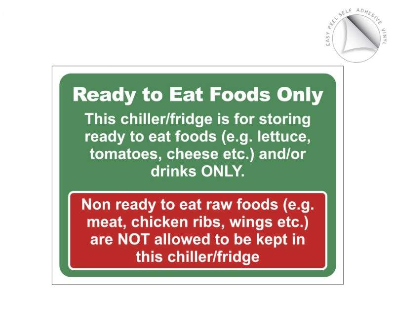 Ready to eat foods only label