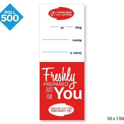 Rectangular Takeaway Food Safe Delivery labels