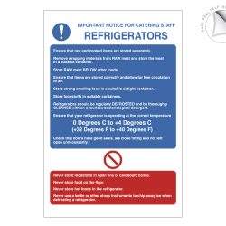 Refrigerator Safety Notice For Catering Staff