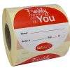 Roll of food safe delivery labels