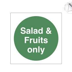 Salad and Fruits Only Storage Label
