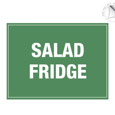 Salad fridge label