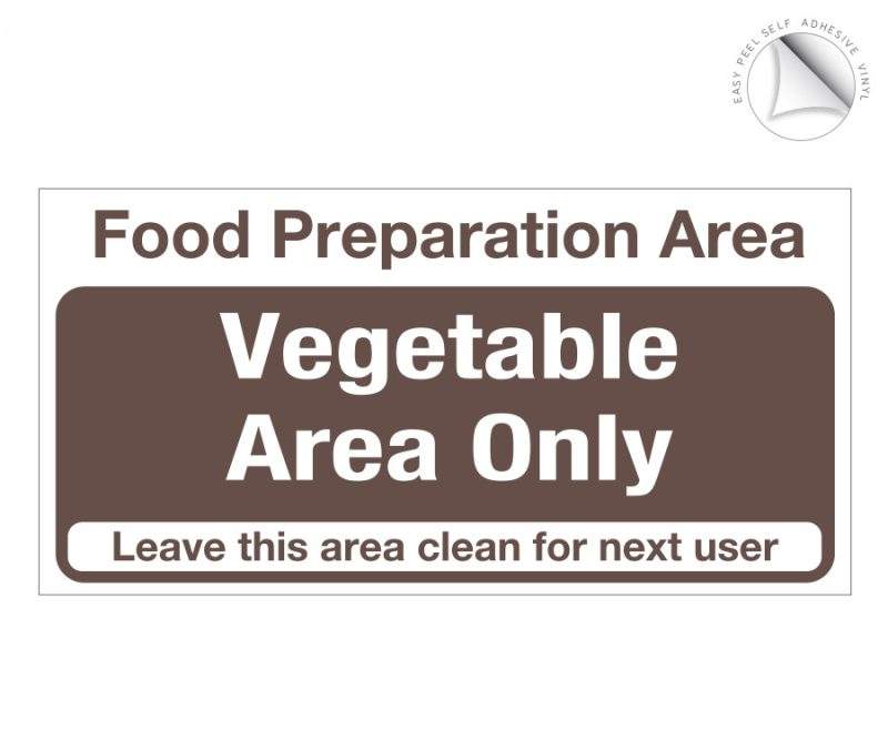 Vegetable Area Only Notice
