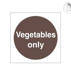Vegetables Only Storage Label