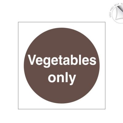 Vegetables Only Storage Label