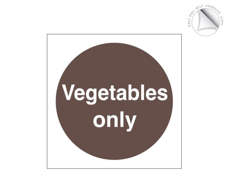 Vegetables Only Storage Label