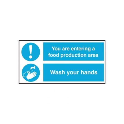 Wash Your Hands Food Production Area Notice