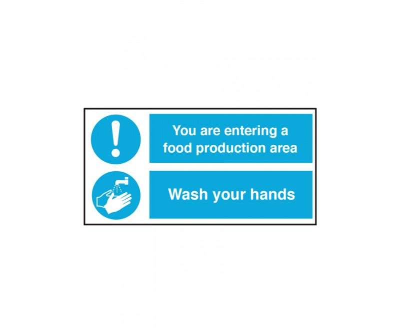 Wash Your Hands Food Production Area Notice