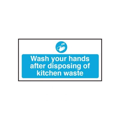 Wash your hands after disposing of kitchen waste