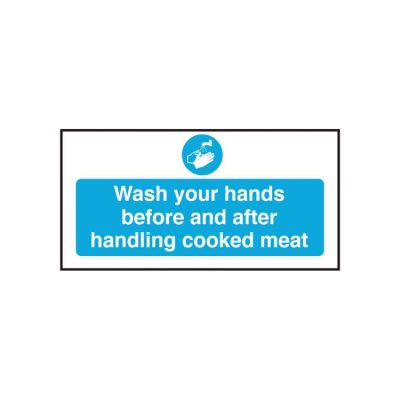 Wash your hands before and after handling cooked meat