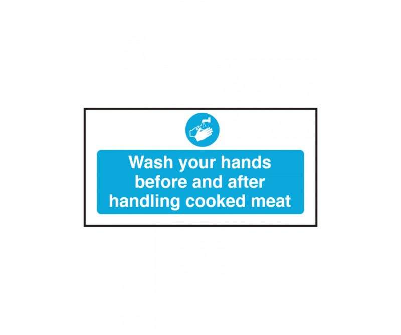 Wash your hands before and after handling cooked meat