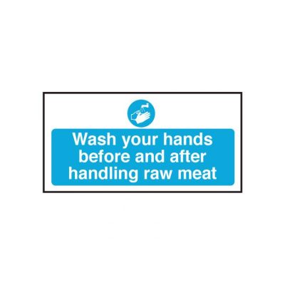 Wash your hands before and after handling raw meat