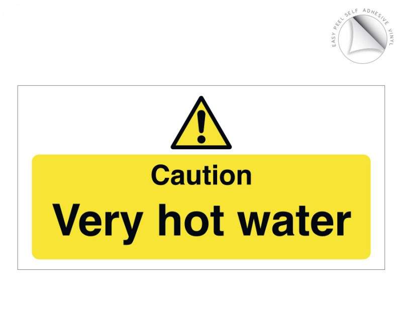Caution Very Hot Water Sign
