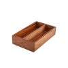Acacia Wood 2 Compartment Cutlery Tray