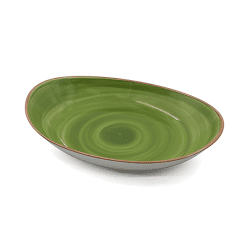 Deep Oval Dish Green