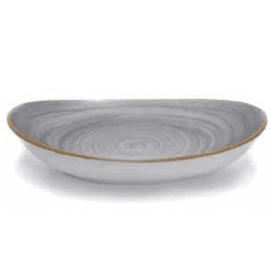 Deep Oval Dish Grey